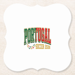 Portugal Fußball 2026 Fußball Fett Land Typographi Untersetzer