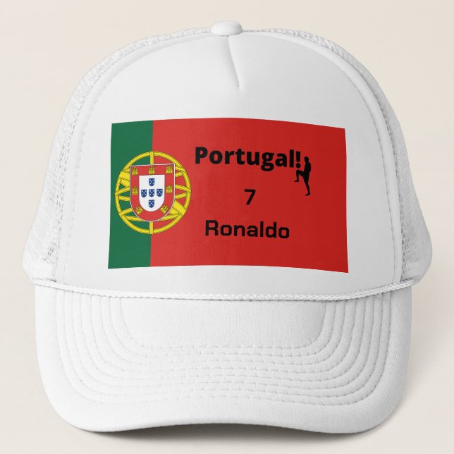 Portugal Fußball, anpassbar Truckerkappe (Vorderseite)