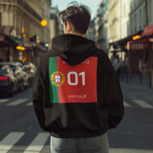 Portugal Fußball Fan Jersey - Benutzerdefinierter Hoodie