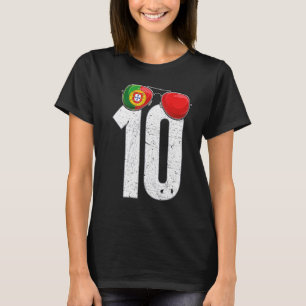 Portugal Fußball-Spieler Nummer 10 Portugiesische  T-Shirt