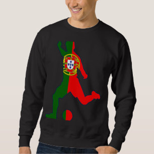 Portugal Fußball-Spieler Portugiesische Flagge Fuß Sweatshirt