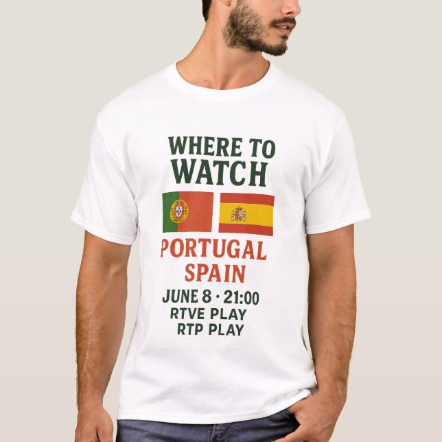 Portugal gegen Spanien Match Day Fan Shirt (Vorderseite)