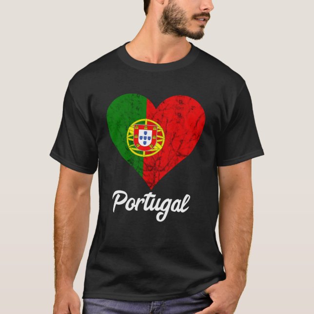 Portugal Herz Portugiesische Liebe Portugiesische  T-Shirt (Vorderseite)