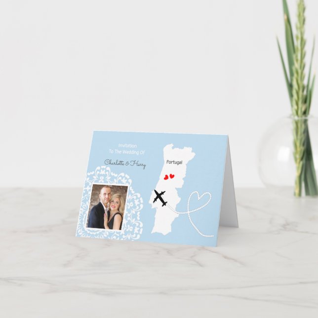 Portugal - Hochzeitsziel Einladung (Vorderseite)