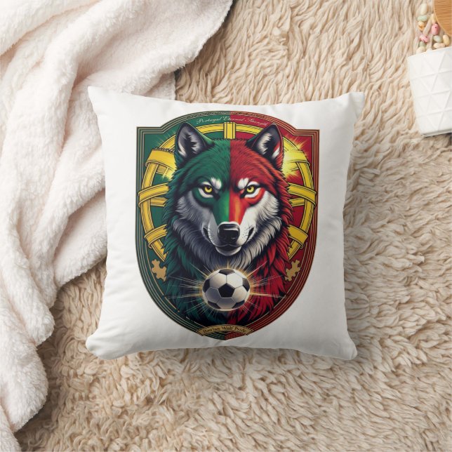 Portugal Iberian Wolf Glory Tee, National  Gift Kissen (Decke)