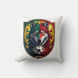 Portugal Iberian Wolf Glory Tee, National  Gift Kissen