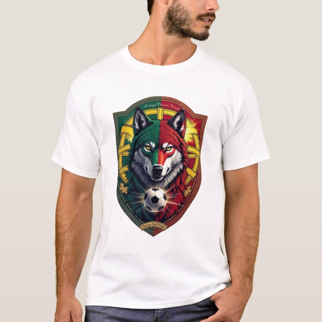 Portugal Iberian Wolf Glory Tee, National  Gift T-Shirt (Vorderseite)