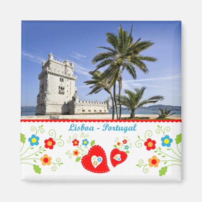 Portugal in Fotos - Belém Tower, Lissabon Magnet (Vorne)
