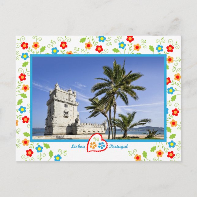Portugal in Fotos - Belém Tower Postkarte (Vorderseite)