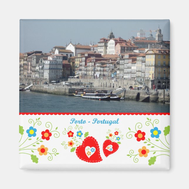 Portugal in Fotos - Blick auf die Stadt Porto Magnet (Vorne)