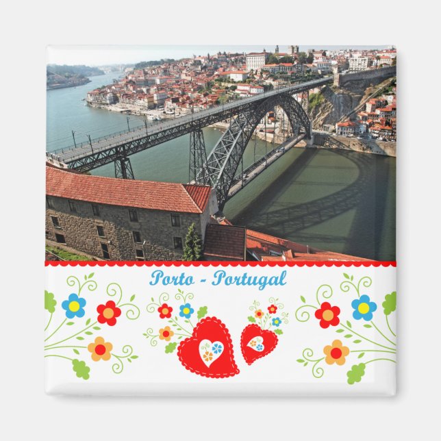 Portugal in Fotos - Eisenbrücke von Porto über Dou Magnet (Vorne)