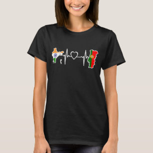 Portugal Indien Flag Portugiesischer Indischer Her T-Shirt