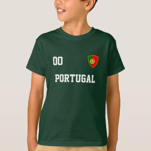 Portugal Individuelle Name & Number Football Kids  T-Shirt