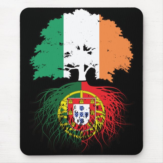 Portugal - Irish Ireland Treots Flag Mousepad (Vorne)