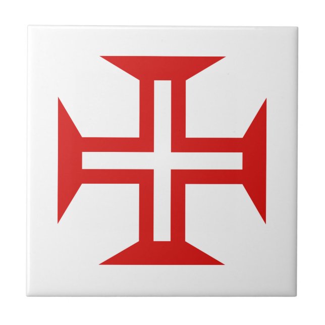 Portugal-Landkreuz-Flaggensymbol Fliese (Vorderseite)