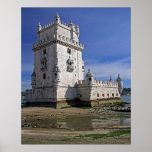 Portugal, Lisbon. Belem Tower, a UNESCO World Poster