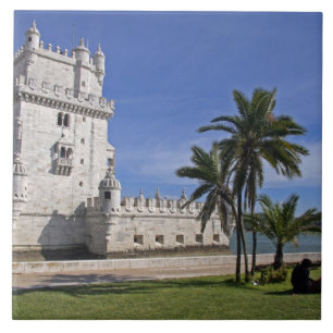 Portugal, Lissabon. Belem Tower, eine UNESCO-Welt Fliese