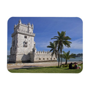 Portugal, Lissabon. Belem Tower, eine UNESCO-Welt Magnet
