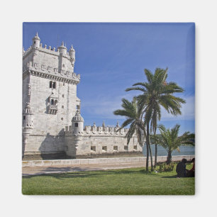 Portugal, Lissabon. Belem Tower, eine UNESCO-Welt  Magnet