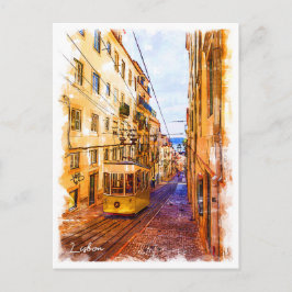 Portugal, Lissabon, Luftseilbahn Postkarte