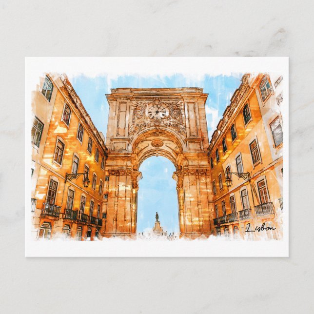Portugal, Lissabon, Rua Augusta Postkarte (Vorderseite)