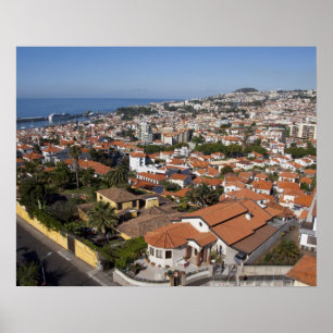 Portugal, Madeira-Insel, Funchal. Seilbahn Poster