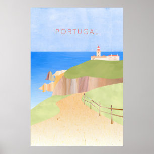 Portugal Minimal Reiseplakat Poster