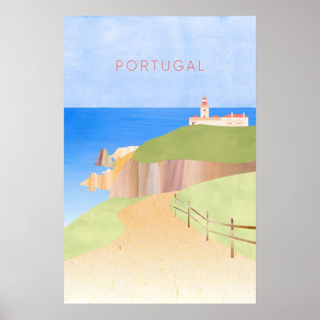 Portugal Minimal Reiseplakat Poster (Vorne)
