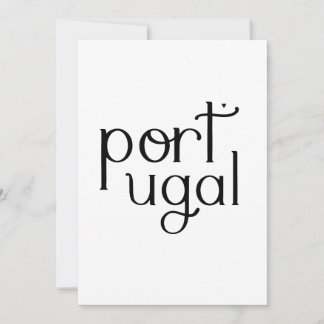 Portugal - minimalistic typography card karte