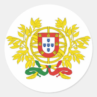 Portugal - Offizieller Wappen - Heraldry-Symbol Runder Aufkleber