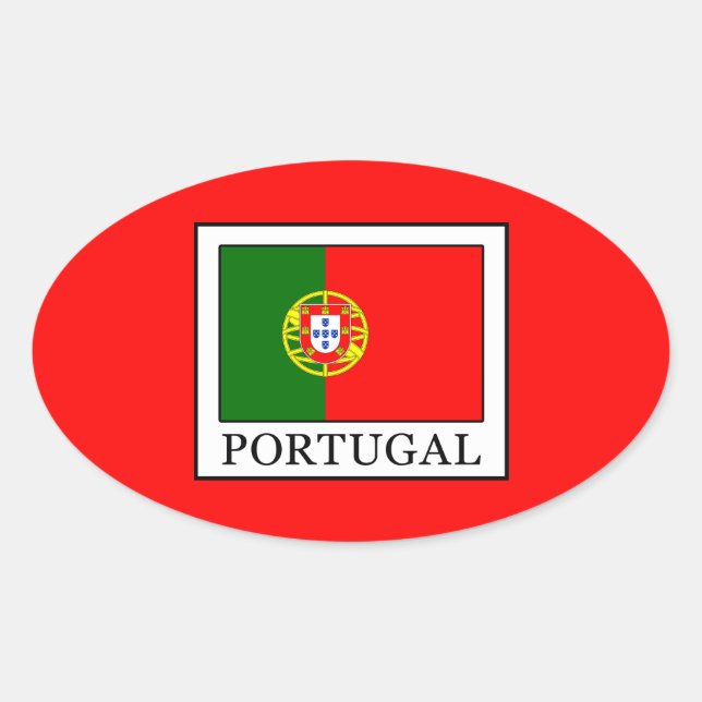 Portugal Ovaler Aufkleber (Vorderseite)