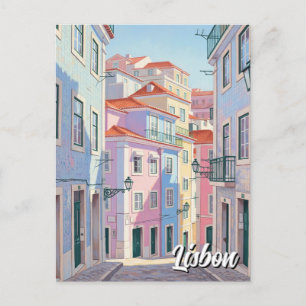 Portugal Pantheon Alfama Pastel Postkarte