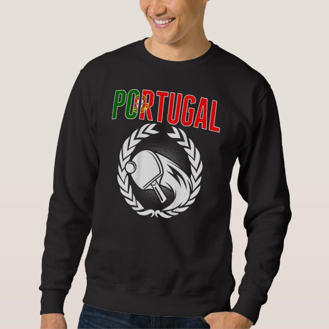 Portugal Ping Pong  Portuguese Table Tennis Suppor Sweatshirt (Vorderseite)
