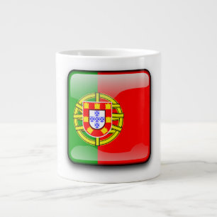 Portugal polierte Flagge Jumbo-Tasse