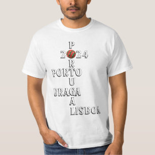 Portugal Porto Braga Lissabon 2024 Fußball Fußball T-Shirt