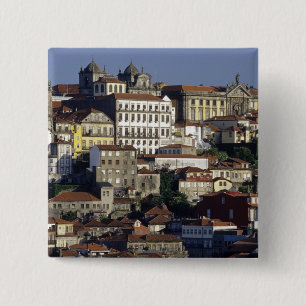 Portugal, Porto (Porto). Historische Häuser und Button