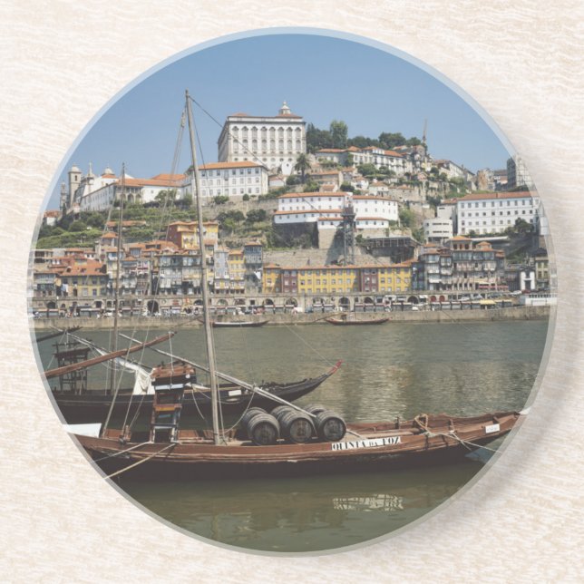 Portugal, Porto, Schiff mit Weinfässern Untersetzer (Vorne)