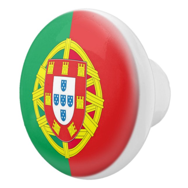 Portugal-Portugiese-Flagge Keramikknauf (Rechts)