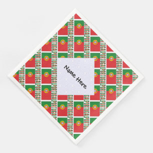 Portugal Portugiesische Flagge Kacheln Personalisi Serviette