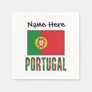 Portugal Portugiesische Flagge Personalisierter Na Serviette