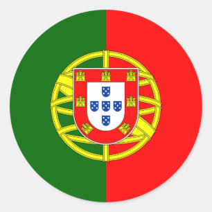 Portugal/portugiesische Flagge Runder Aufkleber