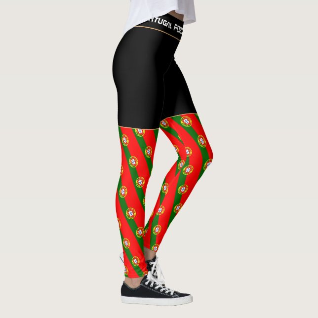 Portugal: Portugiesischer Fashion Reise-/Sportfan Leggings (Rechts)