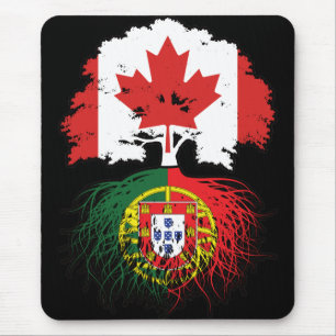 Portugal Portuguese Canadian Canada Tree Roots Mousepad