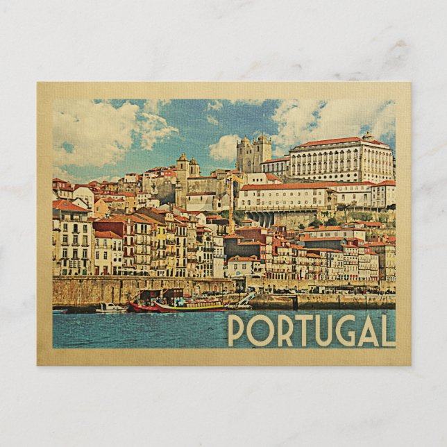 Portugal Postcard Vintage Travel Postkarte (Vorderseite)