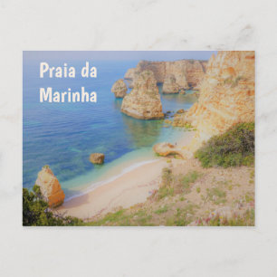 Portugal Praia da Marinha Strand an der Algarve Postkarte