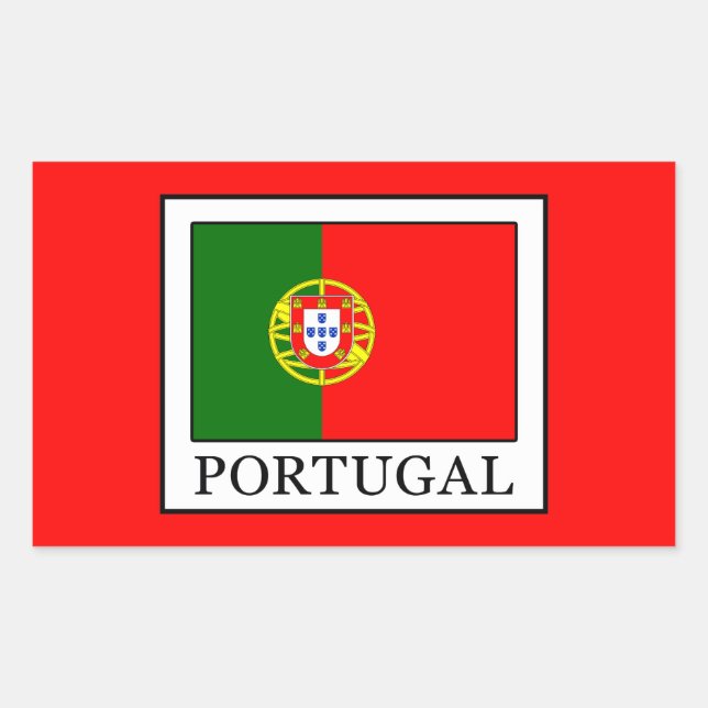 Portugal Rechteckiger Aufkleber (Vorderseite)