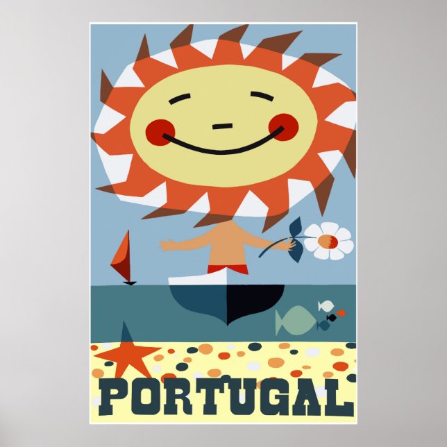 Portugal, Reiseplakat Poster (Vorne)