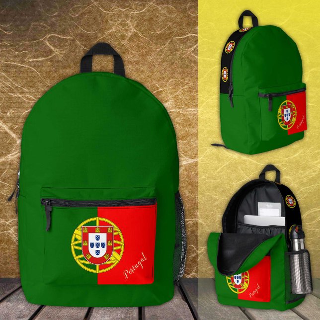 Portugal, Rucksack, grüne, portugiesische Flagge / Bedruckter Rucksack (Von Creator hochgeladen)
