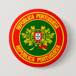 Portugal Runde Emblem Button
