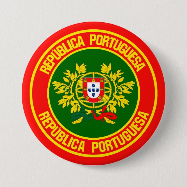 Portugal Runde Emblem Button (Vorderseite)